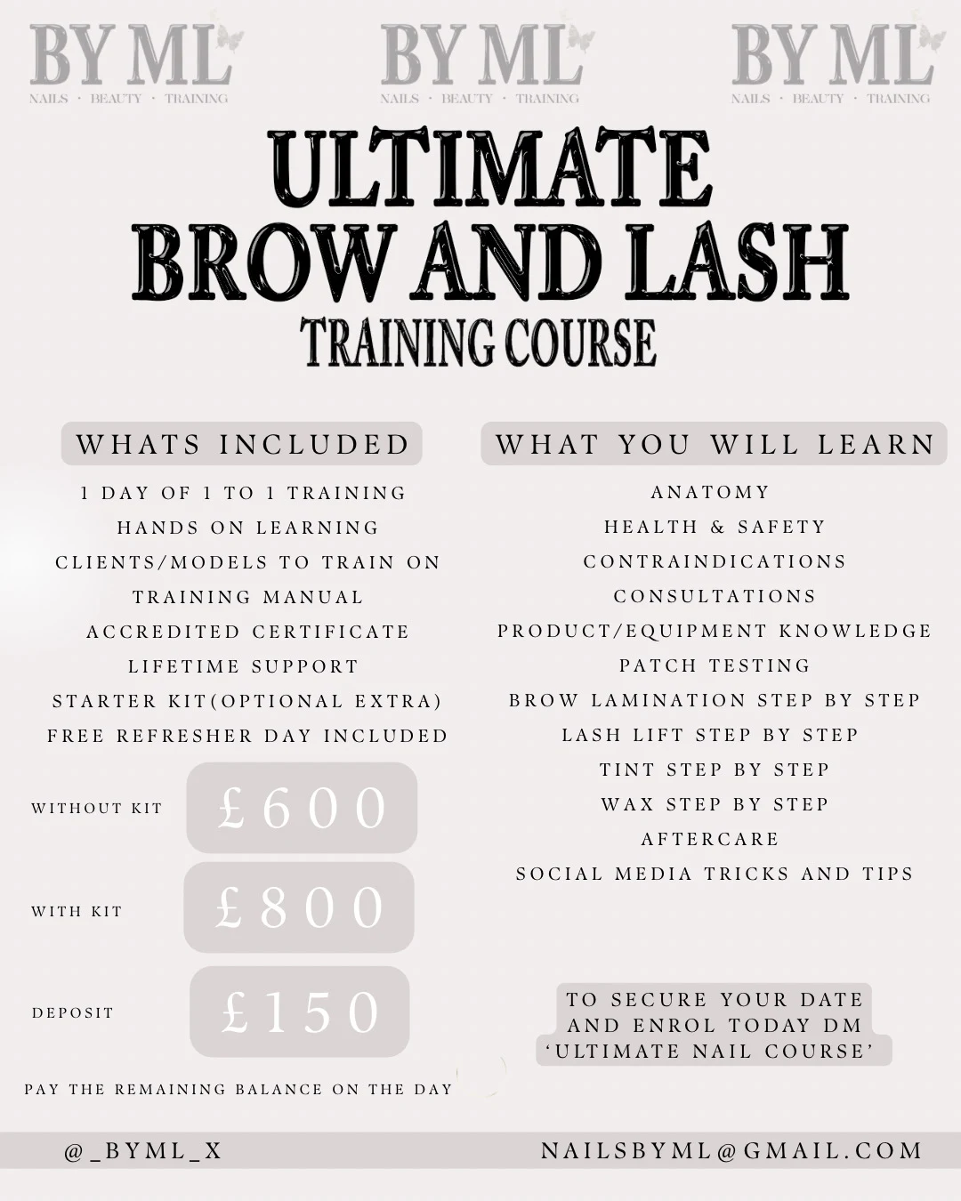 Ultimate Brow and Lash Training